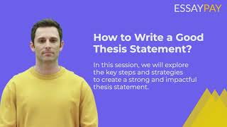 How to Write a Good Thesis Statement [upl. by Nahtnaoj]