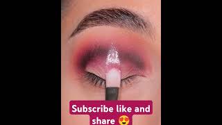 pink eye makeup look beautiful eyes makeup look [upl. by Xirtaeb]