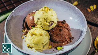 Comment faire de la glace maison SANS machine  🍨 crème glacée chocolat pistache  YouCookCuisine [upl. by Suki481]