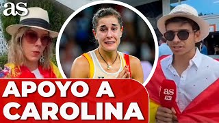 REACCIONES DURÍSIMA LESIÓN de CAROLINA MARÍN de la AFICIÓN ESPAÑOLA [upl. by Ursulina]