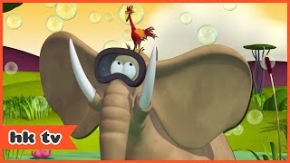 Gazoon  Elephant Goes Swimming  Funny Animal Cartoons For Kids By HooplaKidz Tv [upl. by Lerraj]