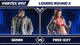 Vortex 117 Gizmo Dragunov vs Free Izzy Azucena  Losers Round 3  TEKKEN 8 [upl. by Lilyan50]