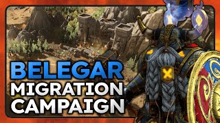 Belegar Ironhammer Migration to Karak Eight Peaks Campaign Guide  Total war Warhammer 3 [upl. by Hnahym]