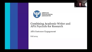 Combining Academic Writer and APA PsycInfo for Research [upl. by Subak]