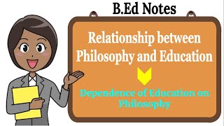 quotDependence of Education on Philosophyquot RelationshipBetweenPhilosophyAndEducation BEdNotes [upl. by Thorne]