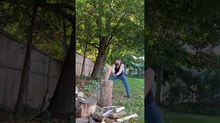 Getting Sassy With My Wood woodchopping lumberjack [upl. by Aivil]