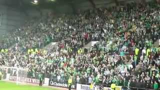 Hearts fans silenced by Celtic fans [upl. by Erinn]