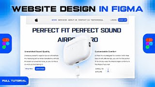 Figma Tutorial  Designing Full Website In Figma [upl. by Hamforrd]