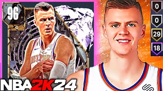 PINK DIAMOND KRISTAPS PORZINGIS GAMEPLAY DOES KP TOP WEMBY AS THE BEST CENTER IN NBA 2K24 MyTEAM [upl. by Funda164]