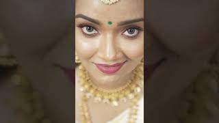 Guruvayur Wedding Kerala Jasmine Hairstyle Bridal Makeup trending shorts [upl. by Anovad]