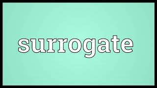 Surrogate Meaning [upl. by Atila]