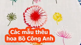 Những cách thêu hoa Bồ Công Anh đơn giản  Hand Embroidery [upl. by Unni]