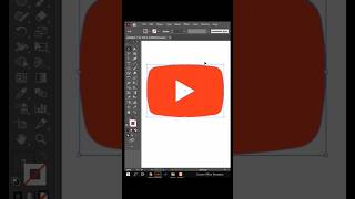 Youtube logo design in Adobe Illustrator illustrator youtubeshorts tutorial [upl. by Veronika]