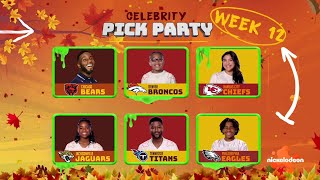 Celebrity Pick Party Nickelodeon Slimetime Team vs Key Mitchell  NFL Slimetime [upl. by Ynneh]