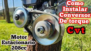 como instalar CONVERSOR de torque CVT no motor ESTACIONARIO [upl. by Doownel]