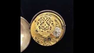 18th Century Verge Fusee Pocket Watch  Running [upl. by Alleunam]