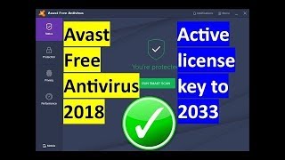 Avast Free Antivirus 2018 active license key to 2033 [upl. by Neneek]