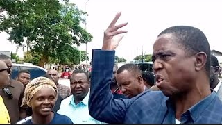 Edgar Lungu Sixith President of Zambia Upset at the Kabwata Police station [upl. by Akiemehs134]