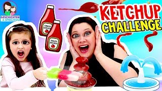 Ekel Ketchup Brunnen Challenge  Milchschnitte Eis 🍦 Sushi 🍣  Geschichten und Spielzeug [upl. by Shushan]