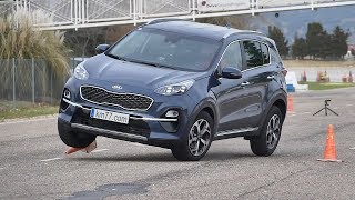 KIA Sportage 2018  Maniobra de esquiva moose test y eslalon  km77com [upl. by Ramgad732]