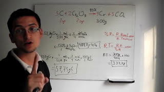 Calculos Estequiométricos con porcentaje de rendimiento [upl. by Anim187]