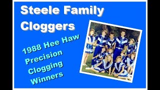 HEE HAW Clogging Championship Precision Winners 1988 Steele Family Cloggers Utah Charlie McCoy [upl. by Anikes]