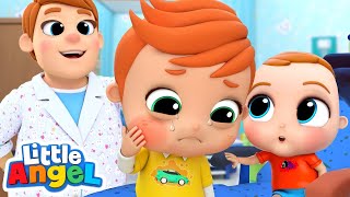 Boo Boo Song Dentist  Little Angel  Kids Cartoons amp Nursery Rhymes  Moonbug Kids [upl. by Truitt]