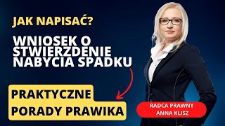 Wniosek o stwierdzenie nabycia spadku Jak go napisać i gdzie złożyć [upl. by Akinom]