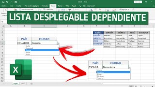 Como hacer LISTA DESPLEGABLE en Excel con VALORES ASOCIADOS [upl. by Obidiah]