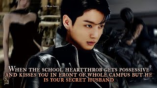 School heartthrob gets possessive and kisses you in front of whole campus but he is your  Oneshot [upl. by Minne]