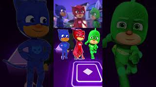 PJ Masks  CatBoy 🆚 Owlette 🆚 Gekko X Dance Song Tiles Hop EDM Rush shorts [upl. by Eerahc]