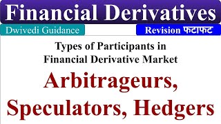 Arbitrageurs Speculators Hedgers Types of Participants in Financial Derivative Market mbabba [upl. by Lippold822]