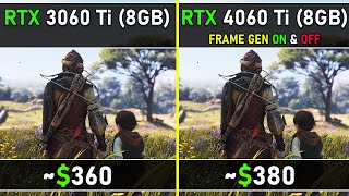 RTX 3060 Ti vs RTX 4060 Ti 8GB  Frame Generation Saves the Day  10 Latest AAA Games Tested [upl. by Haimehen831]