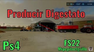 📚Farming Simulator 22📚 TUTORIAL Producir Digestato “PS4 ESPAÑOL” [upl. by Clark364]