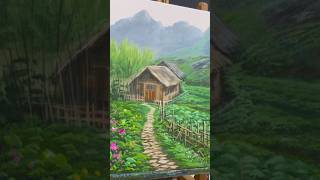 Painting with acrilic paint Music by Omar Faruque from Pixabay art viralvideo viralshorts [upl. by Torry]