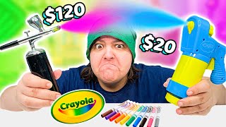 CRAYOLA Vs Airbrush Can 20 Airbrush Keep up [upl. by Aerdnod]