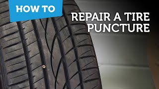 How to repair a tire puncture [upl. by Estrin539]