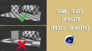 HOW TO GET THE SAME Texel density for your mesh in Cinema 4D UV unwrapping [upl. by Afital285]