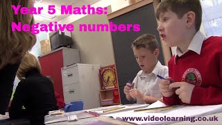 Year 5 KS2 Maths Lesson Observation Negative Numbers [upl. by Wong]