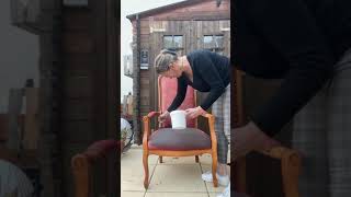 Relooking fauteuil en tissu peinture décorative wwwatelierdedianefr [upl. by Moses]