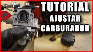 CARBURADOR DESBROZADORA ➤ CAMBIO y AJUSTE [upl. by Aenahs698]