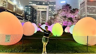 Massive Easter Egg dispaly Tamar Park Hong kong Beautiful night light [upl. by Andersen]