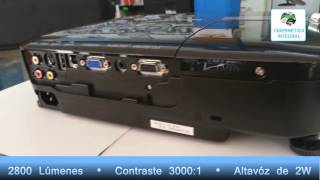 Video proyector Epson powerlite S12 2800 Lumens SVGA USB 3LCD Liviano economico entrega todo mexio [upl. by Kathryn499]