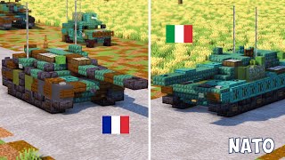 Minecraft Leclerc Ariete Tank Tutorial FranceItaly [upl. by Aihsenat390]