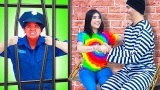 IF MY MOM WAS A COP  9 FUNNY POLICE SITUATIONS AND GIRLS CHALLENGE BY CRAFTY HACKS [upl. by Eejan257]