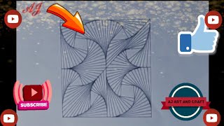 How to draw Geometric Drawing stepbystep easy 3dart videofeed viral art Geometric tutorial [upl. by Barhos568]