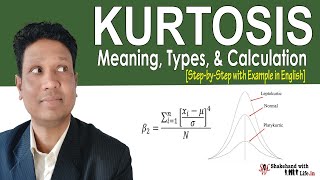 Kurtosis in English  Explained with Example  Descriptive Statistics  Statistics  Data Analysis [upl. by Nickolaus]