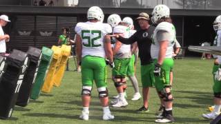 Oregon Offensive Line Drills [upl. by Durston]