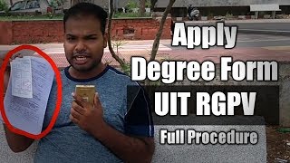 How to Apply Degree form UITRGPV in offline mode  Special For Passout [upl. by Demmahum]