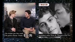 VOSTFR Interview Newtmas vs Thominho  Dylan OBrien Thomas Sangster Ki Hong LeeThe Death Cure [upl. by Tol998]